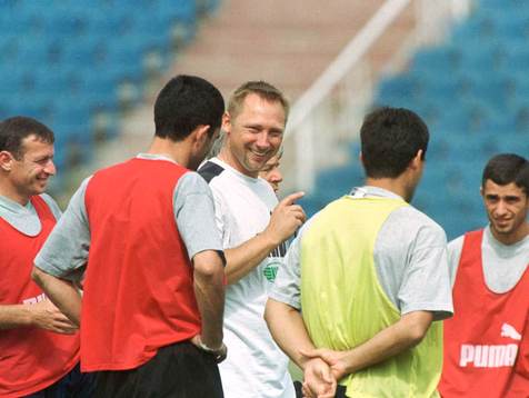Fotboll, Baku. VM-kval, Azerbadjzan - Sverige. "Svenske"