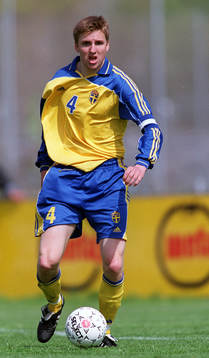 Danmark-Sverige 1-2  (U21) Nils-Eric Johansson, Sverige