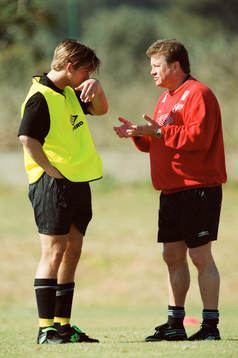 Bengt-Arne Strömberg, tränare och Anders Svensson,