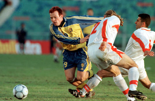 Sverige - Makedonien: Fredrik Ljungberg, Sverige stoppas av