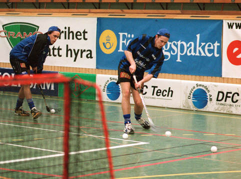 Innebandy, SM final, Warberg - Haninge, uppvärmning
