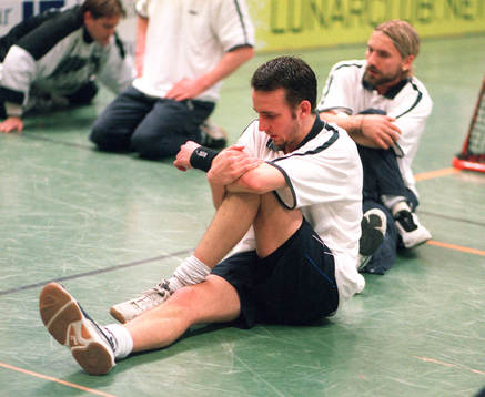 Innebandy, uppvärmning, stretching