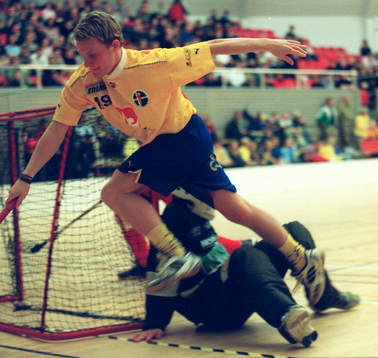 Innebandy, 4-nationers, Sverige -  Norge. Johan Lindström,