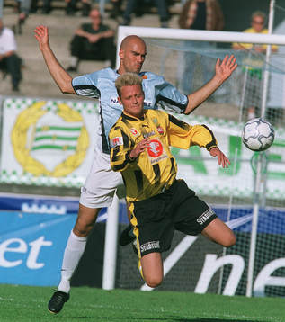 Fotboll, Malmö FF - Hammarby, Daniel Majstorovic trycker