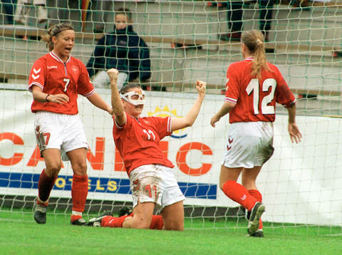 Merete Pedersen, danmark jublar