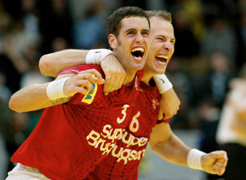 Lars Krogh Jeppesen och Lars Jorgensen. Jubel