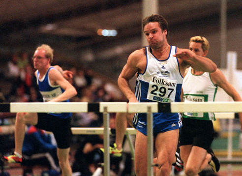 Friidrott. Inne-SM. Robert Kronberg vinner finalen i 60 m
