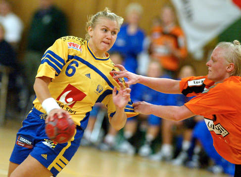Sverige - Holland. Jennie Florin, Sverige