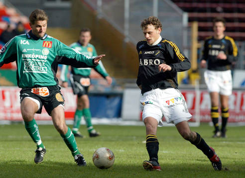 Jonny Rödlund, Enköping och Daniel Hoch, AIK (2-0)