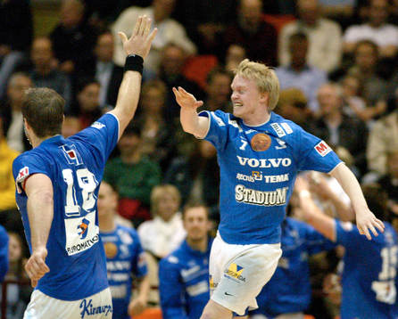 Handboll. Elitserien. Skövde, jubel
