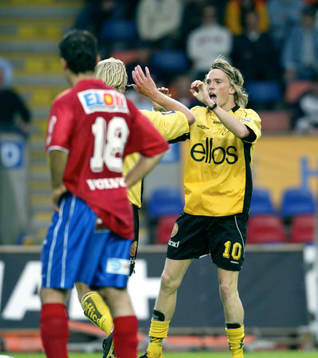 Målskytten Lasse Nilsson, Elfsborg jubel