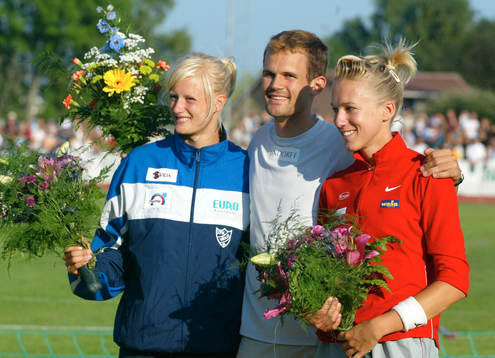 Carolina Klüft, Stefan Holm och Kajsa Bergqvist