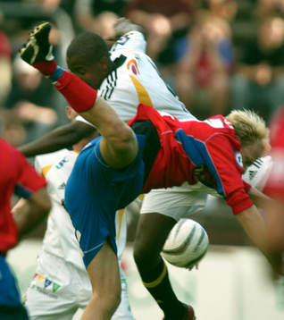 Två målskyttar Benjamin Kibebe, AIK och Gustaf Andersson,