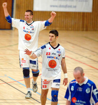 Handboll. elitserien. H43 - Guif. Guif-jubel. Jimmy Jansson
