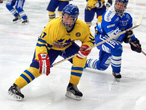 Ishockey U16, Sverige - Finland. Christopher Erixon