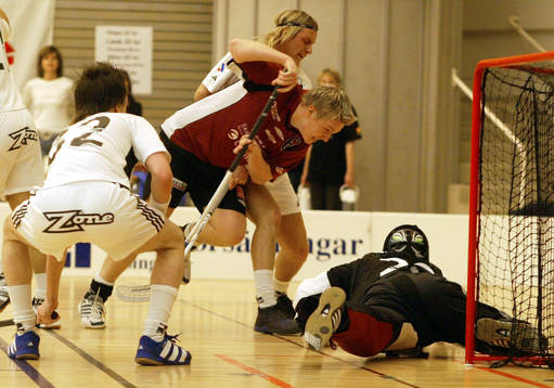 Innebandy. Röke - Västerås. Rökes Patrik Arnström i