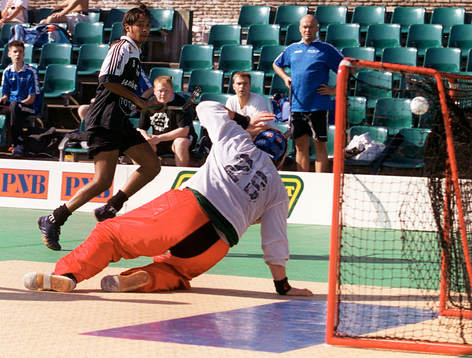 Innebandy, cup i Båstad. Målvakt