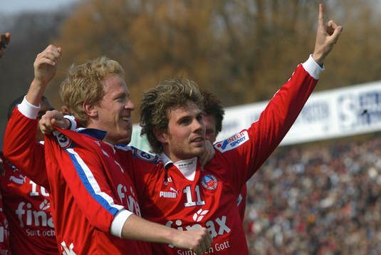 Peter Graulund och Gustaf Andersson, Helsingborg jublar