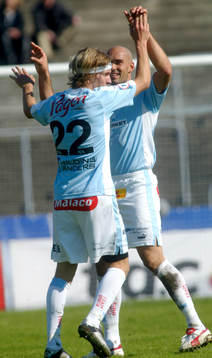 Tobias Grahn och Daniel Majstorovic, jubel