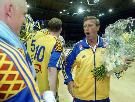 Bengt Johansson, förbundskapten Sverige och Johan Petersson