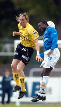 Lasse Nilsson och Cristopher Justice. Nickduell