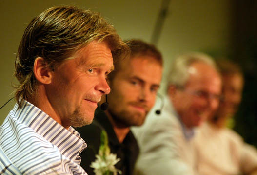 Glenn Strömberg. Presskonferens