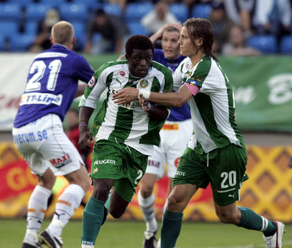 Aluspah Brewah och Björn Runström, Hammarby (Jubel)