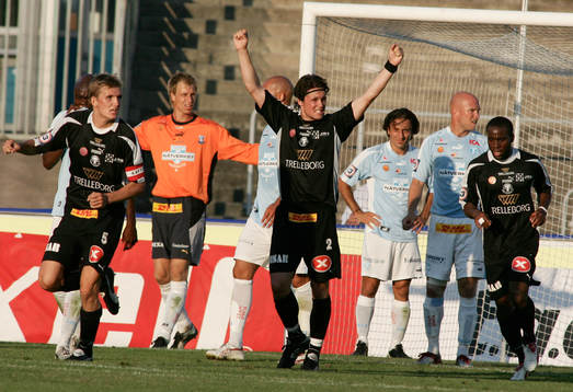 Fotboll, Allsvenskan, MFF - TFF. TFF-jublar
