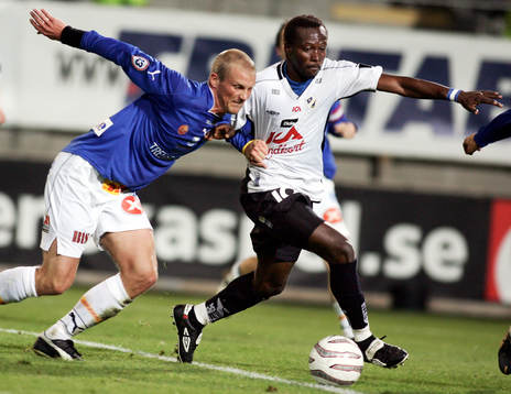 Fotboll. Allsvenskan. Trelleborg - Halmstad. Halmstads Yaw