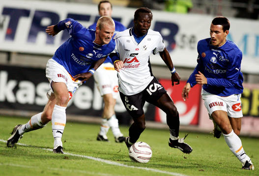 Fotboll. Allsvenskan. Trelleborg - Halmstad. Yaw Preko,