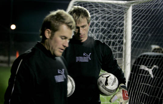 Lee Baxter, målvakt och Mattias Asper, målvakt