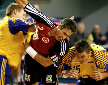 Martin Franzén, Jonas Larholm, Sverige och Glenn Solberg,