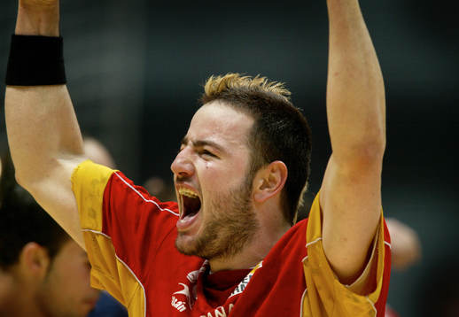 Handboll, VM, Semifinal.  Iker Romero, Spanien, jubel