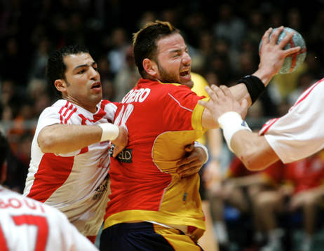 Handboll, VM, Semifinal. Tunisien - Spanien.  Iker Romero,