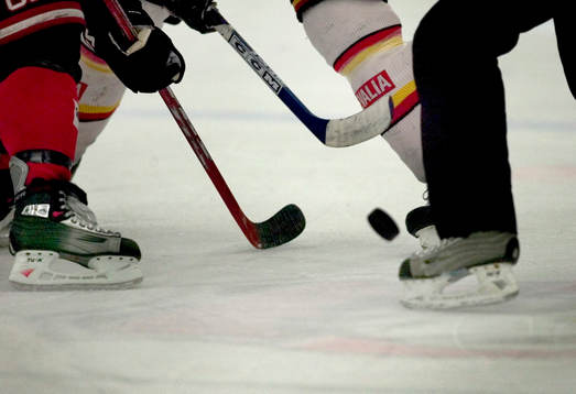 Ishockey, klubba, puck, skridsko, is