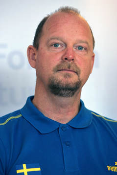 Presskonferens med friidrottslandslaget, Thomas Engdahl,