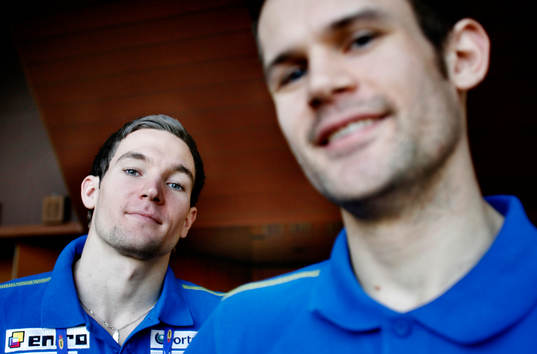 Linus Thörnblad och Stefan Holm, höjdhopp