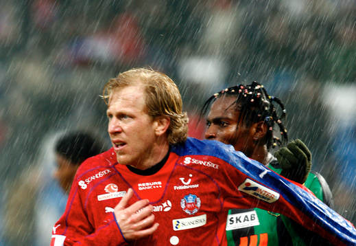 Gustaf Andersson, Helsingborg och Rickard Ekunde, GAIS, på