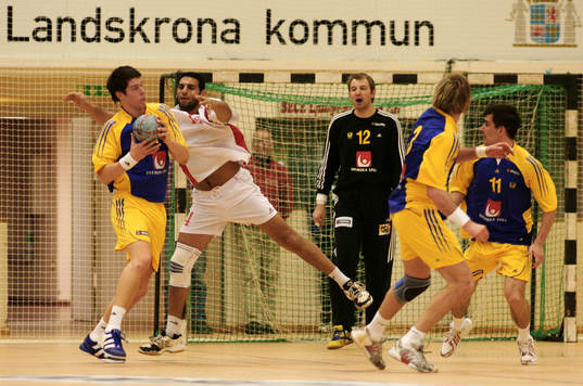 Handboll. Sverige - Egypten. Egypten tick det tufft