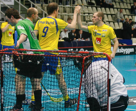 Innebandy. VM. Tyskland - Sverige. Tack kompis... Daniel