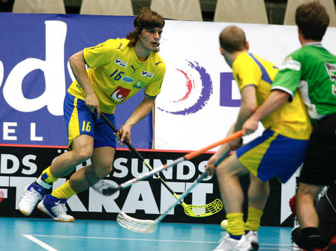 Innebandy. VM. Tyskland - Sverige. Karl - Johan Nilsson