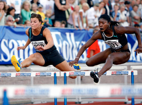Jenny Kallur fick se sig besegrad av Lacena Golding-Clarke,