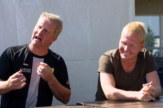 Nyförvärvet Mattias Adelstam och tränaren Peter "Kuno"