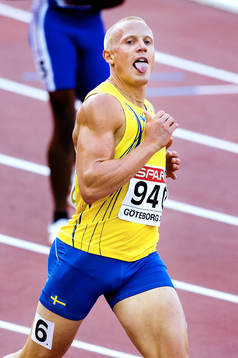 Johan Wissman, Sverige, springer in som förste man