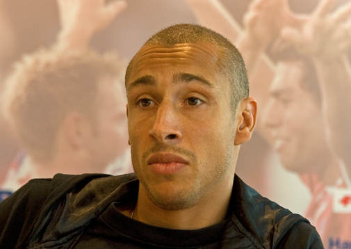 Henrik Larsson på presskonferensen