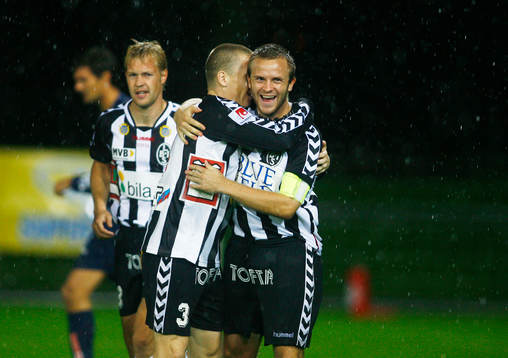 Johan Norell, Landskrona och Karl Corneliusson, jubel,