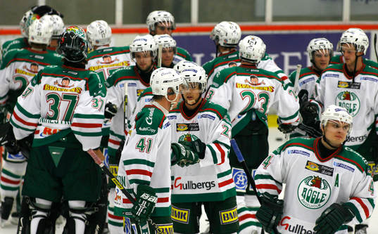 Ishockey. Allsvenskan. Rögle - Västerås. Jubel, glädje,