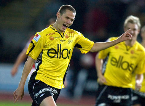 Fotboll. Allsvenskan. Kalmar - Elfsborg. Jon Jönsson, jubel