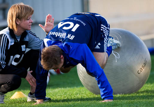 Niclas Alexandersson, fitnessboll, pilatesboll, fotboll,