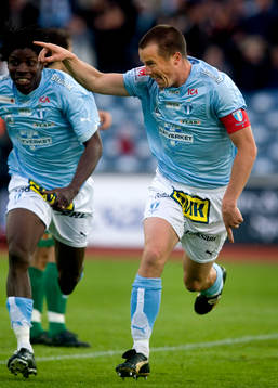 Daniel Andersson och Jimmy Dixon, Malmö, jubel